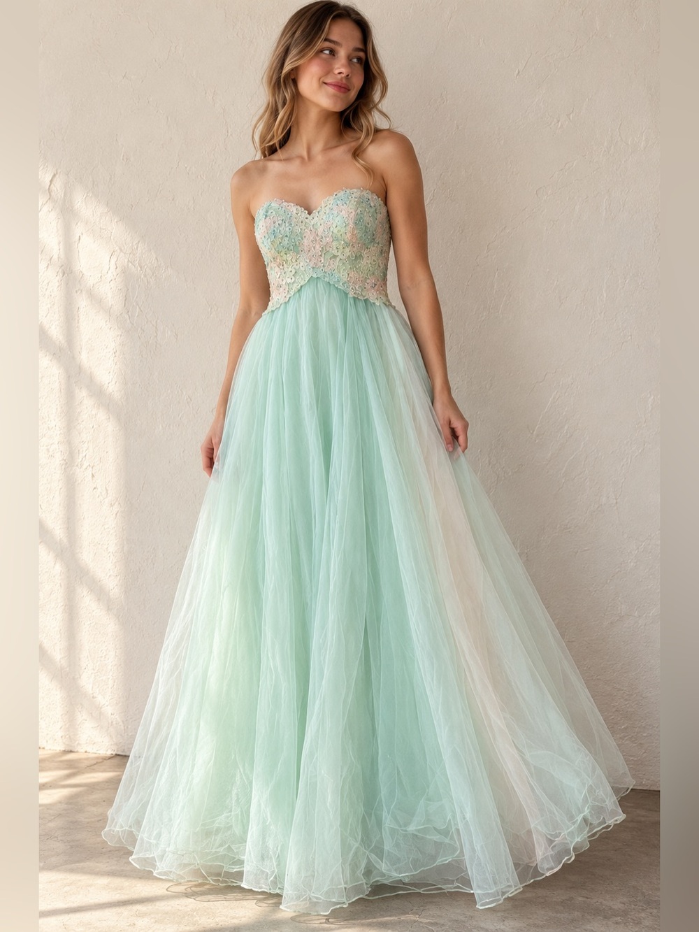 Mermaidcore Princess Sweetheart Tulle Ball Gown Sherri Hill Size 4 Cinderella